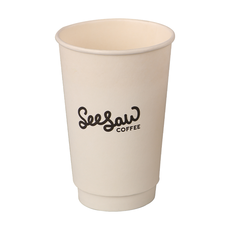 Pahare de hârtie fierbinte cu perete dublu cu model de 20 oz