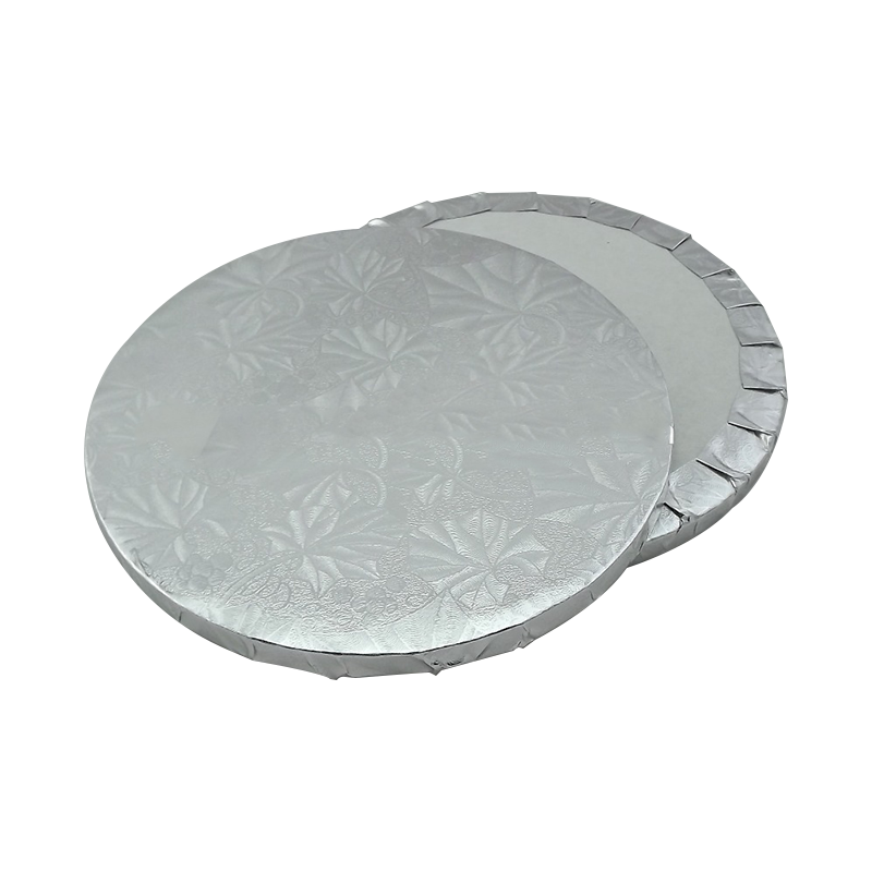 Farfurii rotunde argintii pentru placa de tort