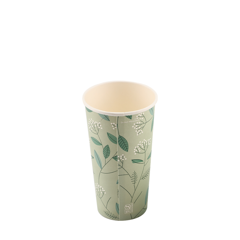 Cană de hârtie fierbinte imprimată de 6,5 oz