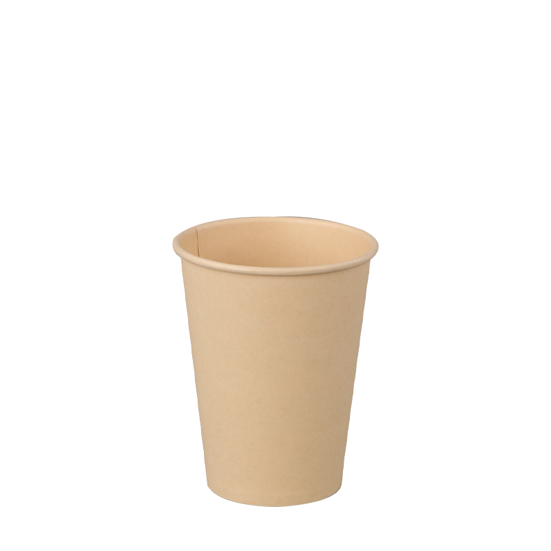 Pahar cu hârtie de perete Kraft nealbită de 6 oz