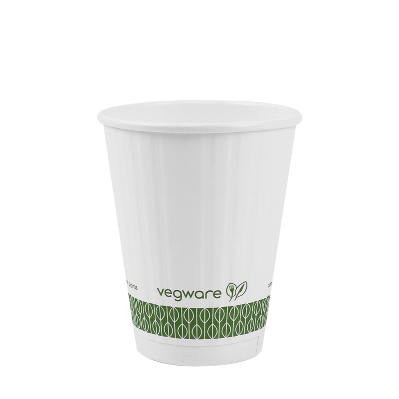 Pahar de hârtie fierbinte cu model în relief de 9 oz