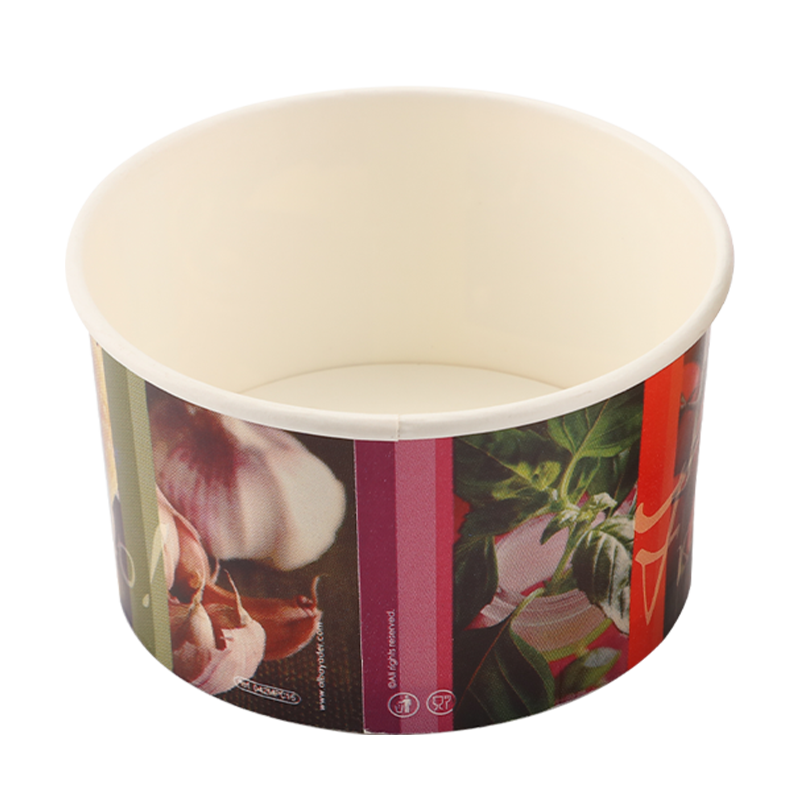 Cană de hârtie compostabilă pentru înghețată de 16 oz